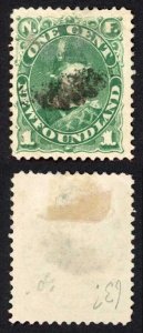 Newfoundland SG50a 1c green Cat 4.75 pounds