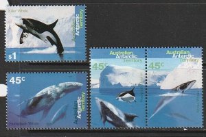 1995 Australian Antarctic Territory - Sc L94-7 - MNH VF - pr/2 single - Whales