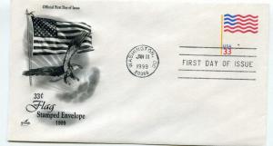 U642 33c Flag Stamped Envelope ArtCraft FDC