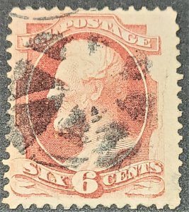 U.S Stamp # 148, 6 cent Lincoln, Used, F-VF, SCV $15.00