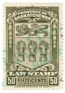 (I.B) Canada Revenue : Saskatchewan Law Stamp 50c