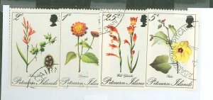 Pitcairn Islands #110-113 Used Single (Complete Set) (Flora)