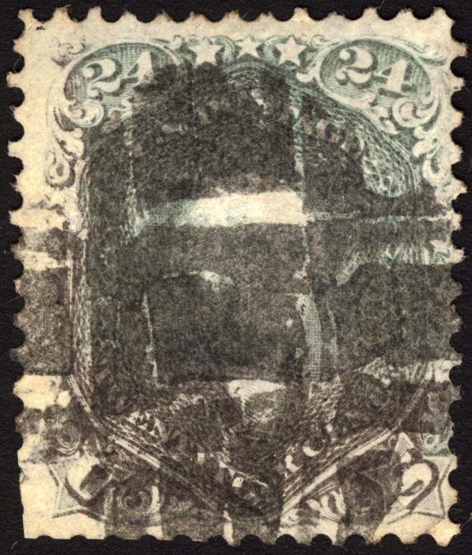 #78b 24c Gray 1862 Used Segmented Cxl CV $300