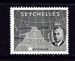 Seychelles 167 MH 1952 KGVI map