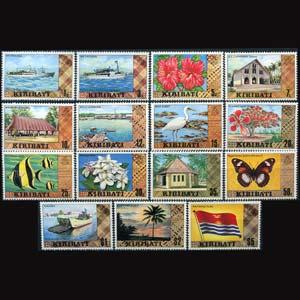 KIRIBATI 1980 - Scott# 327a-40c Fauna Unwmk Set of 15 NH