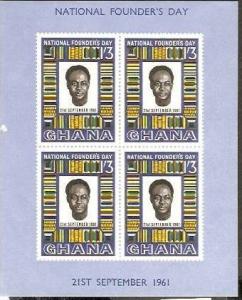 Ghana 1961 National Founders Day Globe M/s MNH  # 12514