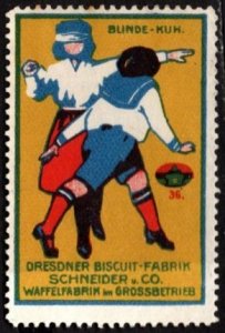 Vintage Germany Poster Stamp Dresden Biscuit Factory Schneider. Co. Waffle