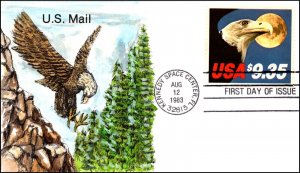 Scott 1909 - $9.35 Express Mail Eagle Kaen's Cachets Hand Painted FDC 19 / 75