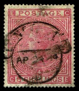 1882-83 Great Britain #90 QV Wmk 31 Plate 4 - Used - VF - CV$5,000.00 (ESP#3928)