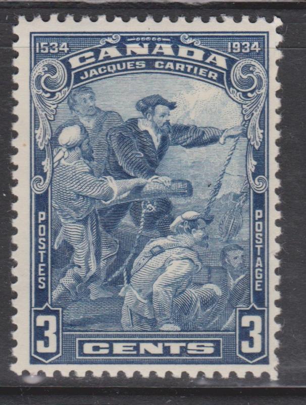 CANADA Scott # 208 - Mint Hinged - 3 Cent Jacques Cartier Issue