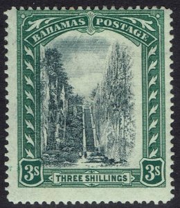 BAHAMAS 1921 QUEEN'S STAIRCASE 3/- WMK MULTI SCRIPT CA