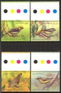 Australia 2013 Birds set of 4 + Labels MNH