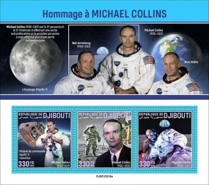 2021/08- DJIBOUTI- SPACE MICHAEL COLLINS                       3V    MNH **