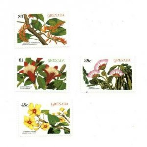 Grenada - 1988 - Flowers - Set Of 4 Stamps - MNH