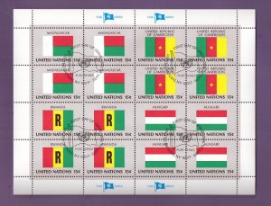 United Nations New York #337-340 cancelled 1980 sheet flags Madagascar>