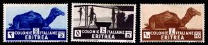 1934 ERITREA #158-160 COMMEMORATIVES - OGHR - VF - CV$11.00 (ESP#2683)