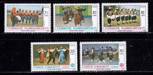 Turkey stamps #2175 - 2179, MH OG, complete set - FREE SHIPPING!! 