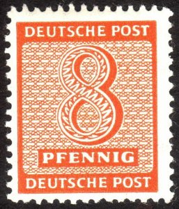 1945, Germany West Saxony 8pfg, MNH, Mi 130