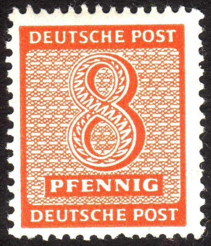 1945, Germany West Saxony 8pfg, MNH, Mi 130