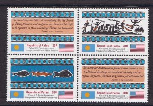 Palau 1-4, MNH Block of 4