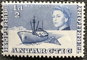 British Antarctica #1 *MH* Single M V Kista Dan SCV $1.00