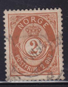 Norway 37 Post Horn and Crown 1890