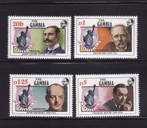 Gambia 630-633 Set MNH Statue of Liberty