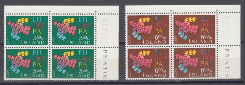 Iceland   #340-41  bl    mnh     cat $4.40
