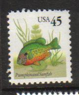 #2481 MNH 45c Pumpkinseed Sunfish 1990-2001 Issues