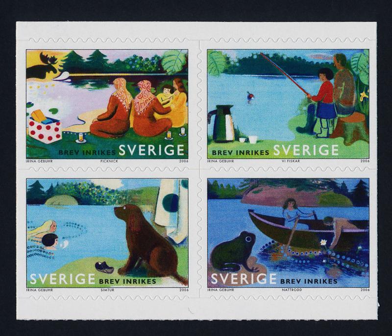 Sweden 2536 Block MNH Art, Summer by the Lake