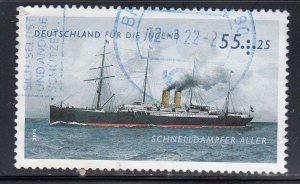 Germany 2010 Sc#B1038 Express Steamer Aller Used