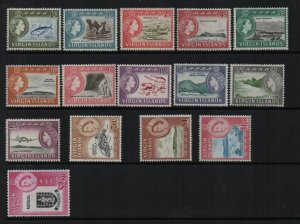 British Virgin Islands 1964 SG178/92 set of 15 lightly mounted mint