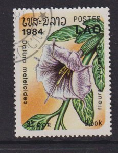 Laos   #558 cancelled  1984  woodland flowers  3k