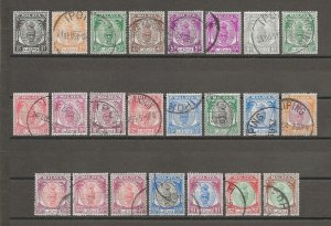 MALAYA/PERAK 1950/56 SG 128/48 USED Cat £55