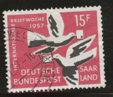 Saar Scott 288 Used 1957 stamp