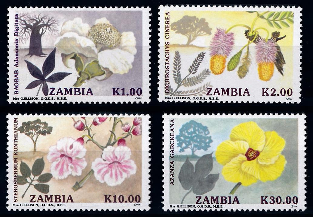 [67028] Zambia 1991 Flora Flowers Blumen MNH / HipStamp