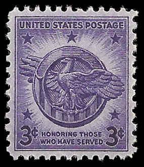 # 940 MINT NEVER HINGED VETRANS OF W.W. 2 VF+