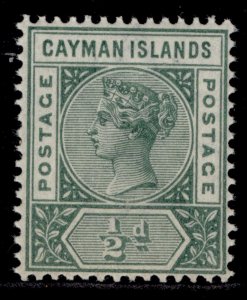 CAYMAN ISLANDS QV SG1a, ½d pale green, NH MINT. Cat £15.