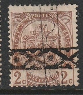 1898 Belgium - Sc 63 - used VF - 1 single - King Leopold II