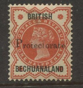 Bechuanaland Protectorate -Scott 53 -QV Overprint Issue -1890 -MNG- Single 1/2p-