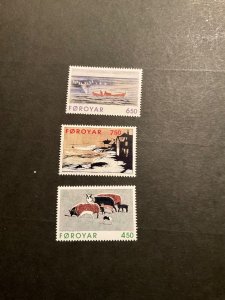 Faroe Islands Scott #307-9 never hinged