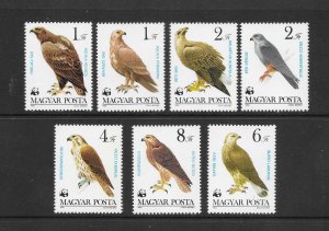 BIRDS - HUNGARY #2798-2803  WWF  MNH