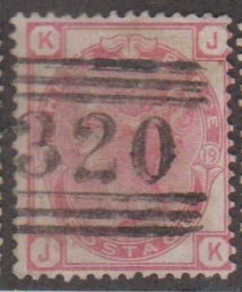 Great Britain Scott #61 Stamp - Used Single - Plate 19