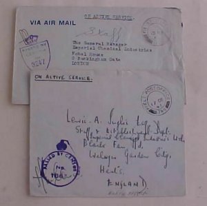 EGYPT  1943 FPO #746 MAY 15,1945 FPO #197