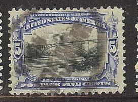 #297 Pan Am 5c Used Bargain, Strong Color