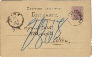 ALLEMAGNE / DEUTSCHLAND 1877 ALT-KISCHAU (STARA KISZEWA Poland) on Card Mi.P5.II