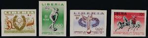 Liberia 358-61 imperf MNH Sports, Horse, Birds, Olympic