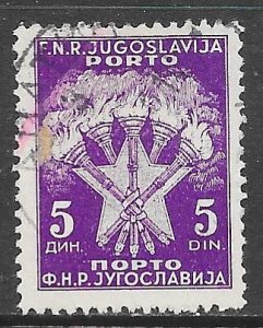 Yugoslavia J55: 5d Torches and Star, used, F-VF