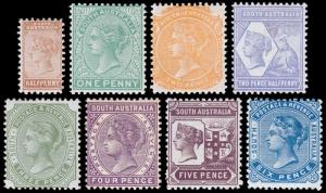 South Australia Scott 104-111 (1895-97) Mint H/LH VF Complete Set, CV $78.50 M