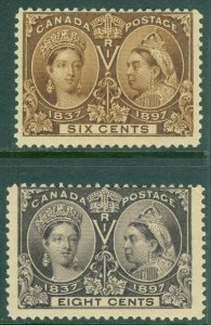EDW1949SELL : CANADA 1897 Scott #55-56 Very Good-Fine, Mint OG. Catalog $350.00.